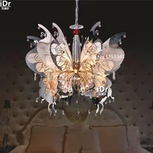 Butterfly stainless steel lamp K9 crystal lamp living room dining elegant fashion G4 Crystal Light Chandeliers Rmy-0465