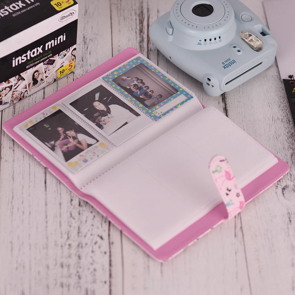 96 карманов Мини Фотоальбом книга для Fujifilm Instax Mini 9 8 7s 70 25 50s 90 цветная пленка