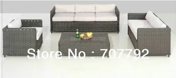 

4pcs Alum Frame Rattan Square Sofa Set