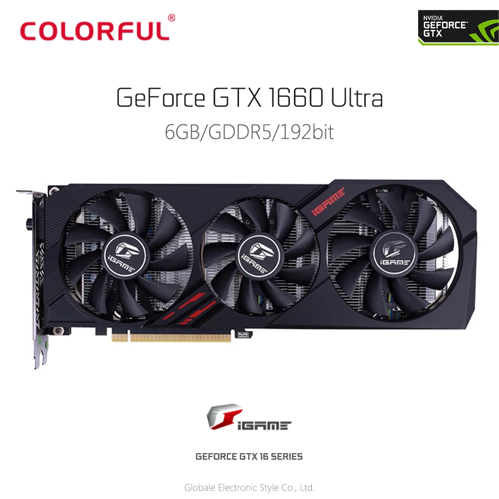 

Original Colorful iGame NVIDIA GeForce GTX 1660 Ultra 6GB Video Graphics Card Gaming 1530MHz GDDR5 Support DP HDMI DVI