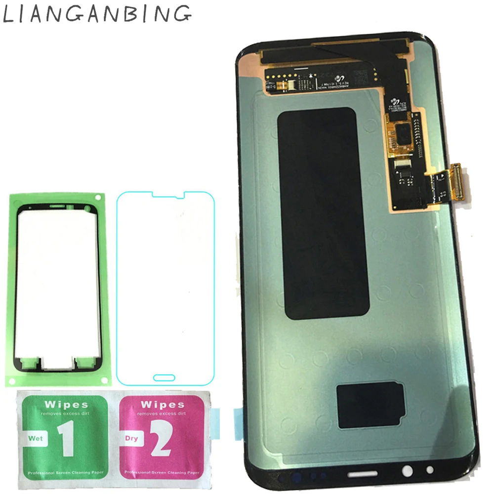 

lianganbing Super AMOLED LCD Display 100% Tested Working Touch Screen Assembly For Samsung Galaxy S8 Plus G955 G955F G955A