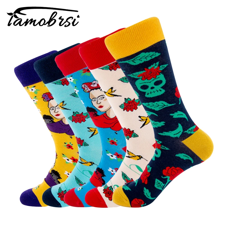 

2018 Lolita Style Flower Skull Fashion Socks Short Pattern Funny Cotton Socks Women Winter Men Unisex Happy Short Socks Female