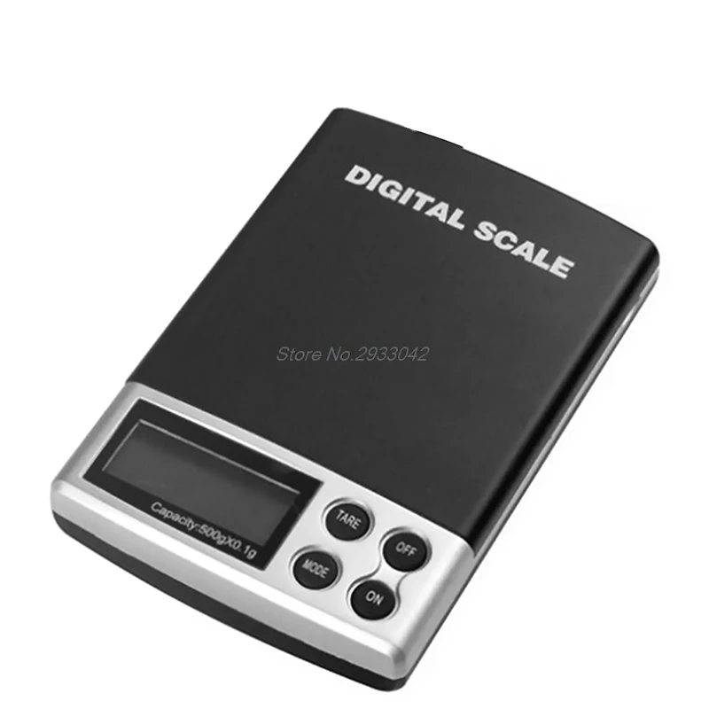 

Portable Digital Scale 500g x 0.1g Jewelry Gold Silver Coin Gram Weight Herb LCD -W128