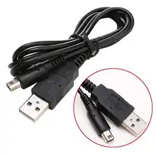 Черный 1 м USB Зарядное устройство кабель для Nintend кубик для игры для NGS GS 2DS NDSI 3DS 3dsxl для 3DS 3dsxl кабель