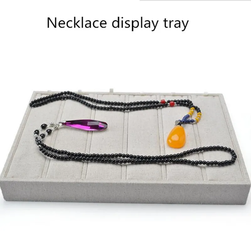 Bincoco Jewelry Display Trays For Store White Trays fashion Necklaces Display Show Case earring receive tray jewelry rack box