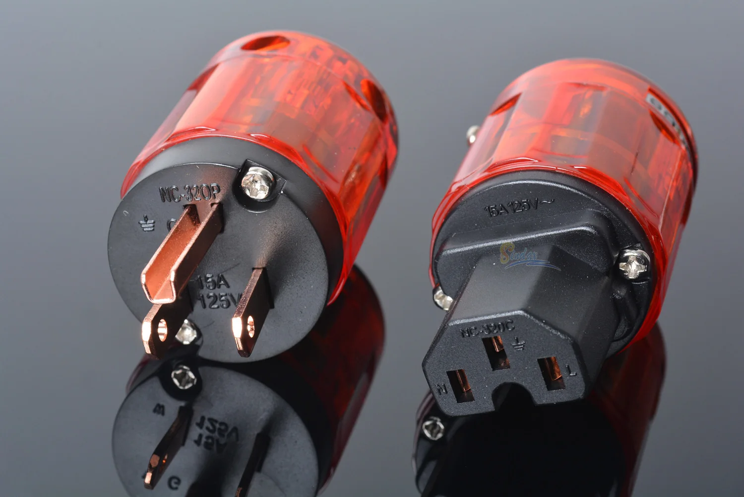 2 шт. для Oyaide США P-046E/C-046E лихорадка медь мощность plug хвост США стандартный мощность разъем IEC разъем Прямая