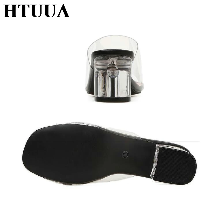 HTUUA/2018 г. Модные летние нежаркие шлепанцы в европейском стиле женские прозрачные