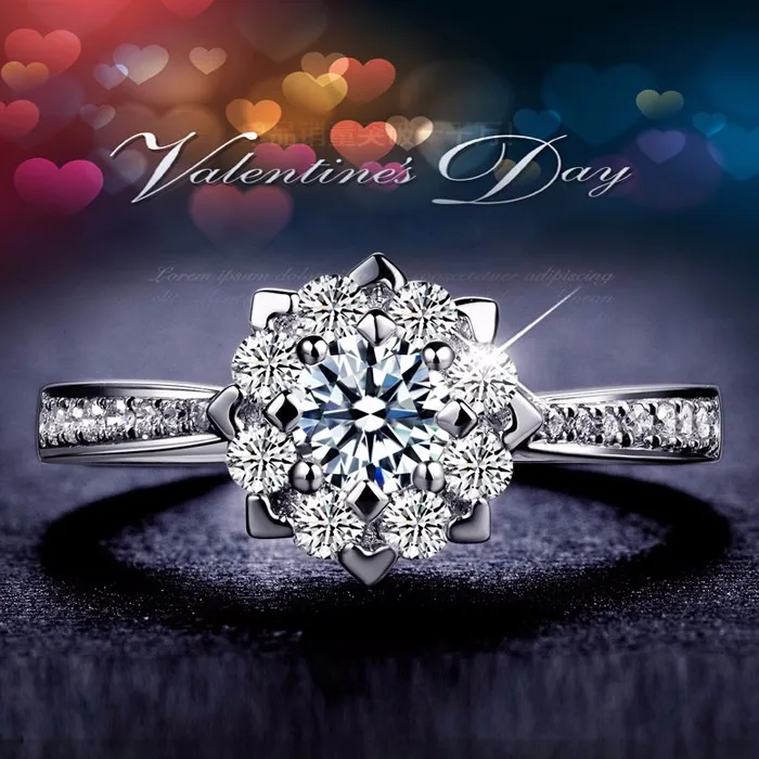 Женское Обручальное кольцо из серебра 925 пробы с фианитом|engagement ring|fashion engagement