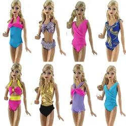 NK One Pcs принцесса купальники для кукол купальники лето для пляжа для купания бикини платье для Барби Куклы Аксессуары игрушки JJ 6X