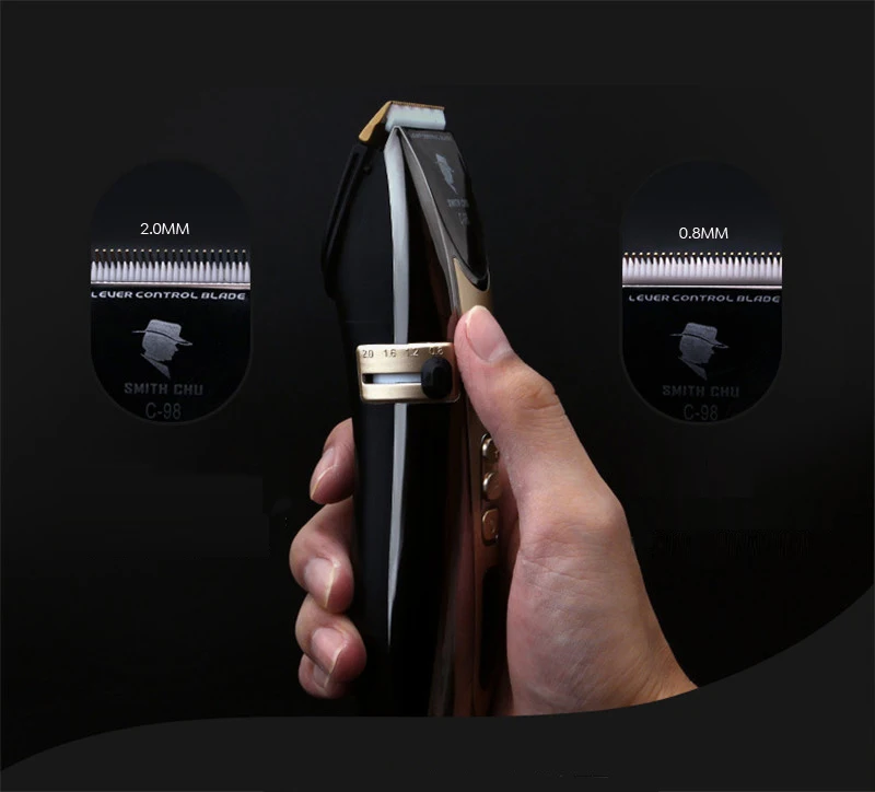Светодиодный Дисплей профессиональный Электрический триммер волос Перезаряжаемые машинка для стрижки волос бритва триммер для бритья бороды для Для мужчин Парикмахерская