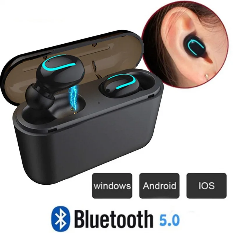 

Bluetooth Speaker Waterproof Portable Outdoor Mini Stereo Wireless Head Phone for IPhone Blue Tooth Speaker with Charging Box