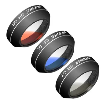 

Neewer 3 Pieces Graduated Color Filter Set (Grey+Orange+Blue)for DJI Mavic Pro Drone Quadcopter Aluminum alloy+Resin
