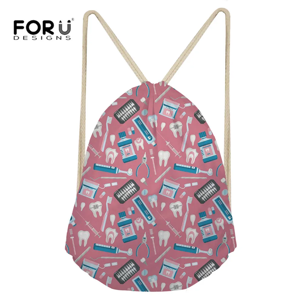 FORUDESIGNS Cute Dentist Pattern Nurse Women Backpack for Girls