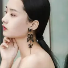 E 1246 личности диких черных крыльев бабочки кисточкой серьги Новые Горячие Модные женские ювелирные аксессуары завод прямой sal