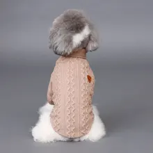 Симпатичные зима Теплая собака кошка Свитер sweatershirt Пуловер собака щенок Чихуахуа крючком вязать одежды маленькая собака Пальто куртки балахон