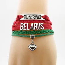 Infinity love belarus Подвеска для браслета в форме сердца браслет love belarus флаг страны браслеты и браслеты для женщин и мужчин ювелирные изделия