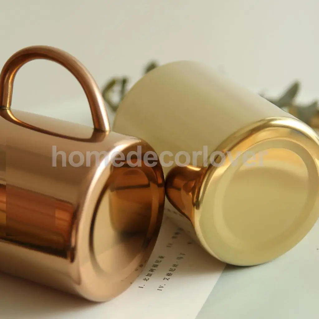 Stainless Steel Double Wall Insulated Cup Water Coffee Mug 400ml Rose Gold