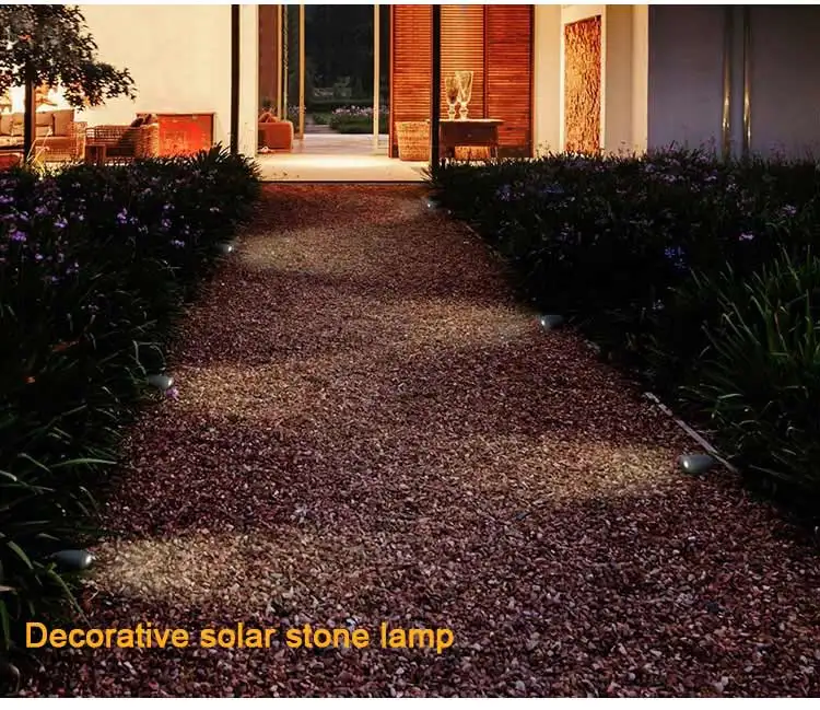 DE.SOUL Solar Rechargeable LED Solar Light Bulb Stone Lamp Outdoor Garden Lamp Decoration Wall Light Waterproof 02