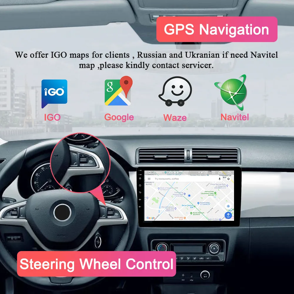 2 Din Android 9,1 автомагнитола без DVD плеера 10,1 ''1080 P стерео авторадио Mirrorlink gps навигация wi-fi головное устройство