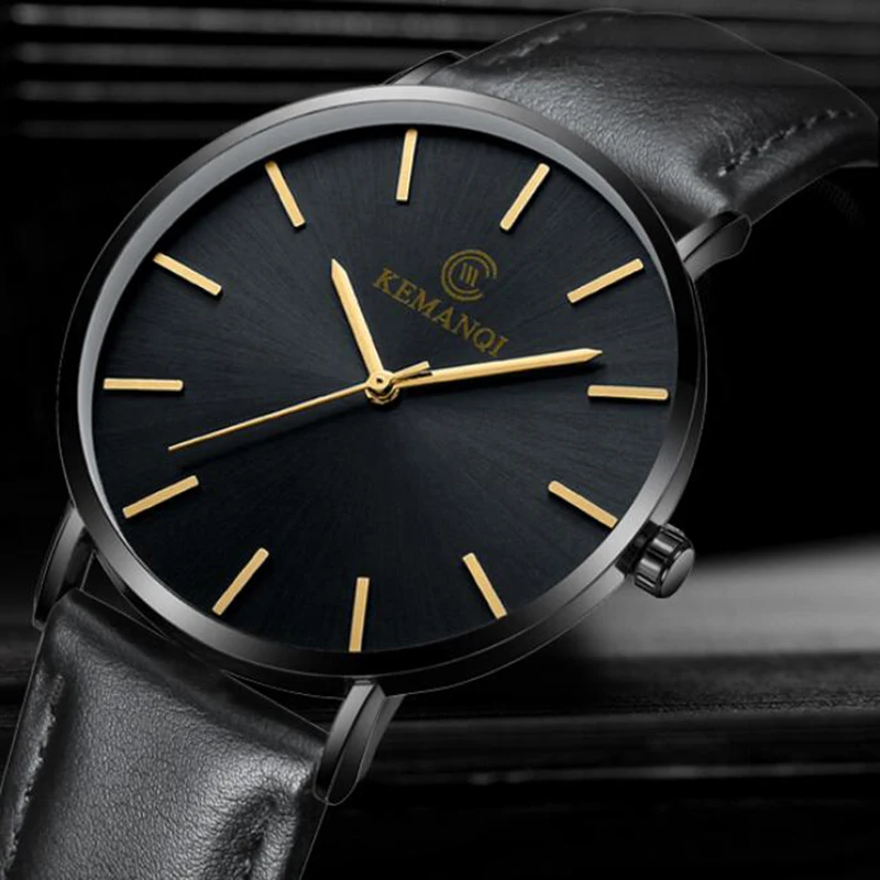 6,5 мм ультра-тонкие мужские часы Новая мода KEMANQI часы простые деловые мужские кварцевые часы мужские часы relogio masculino