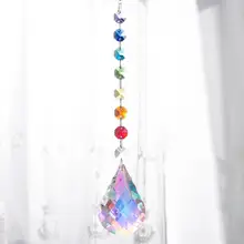 H& D чакра Suncatcher Кристалл 76 мм AB призмы кулон ручной работы Радуга производитель Коллекция Защита от солнца для окна сад детская комната