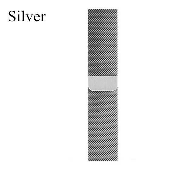40 мм 44 мм магнитный Миланский ремешок для Apple Watch 38 мм 42 мм металлический браслет из нержавеющей стали для iWatch 1 2 3 4 - Цвет ремешка: Silver No Frame