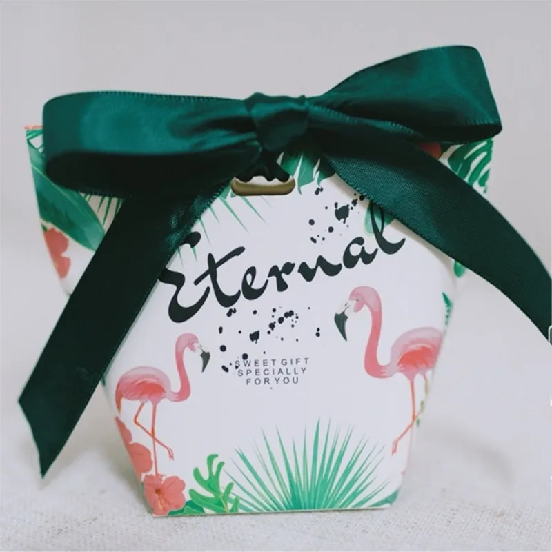 Creative European Cartoon Unicorn/ Flamingos Candy Boxes Wedding Favors Bomboniera Party Gift Box paper package Candy Bag 30 - Цвет: E