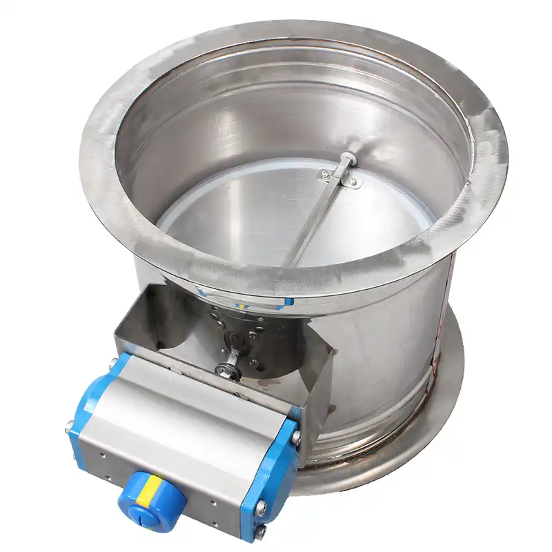 50 250mm Stainless steel galvanized electric air duct damper valve HVAC