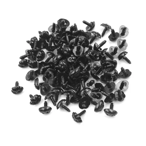 

100pcs/lot Mini Black PlasticTeddy Stuffed Animals Toys Safety Nose Triangle For Doll Dolls Accessories