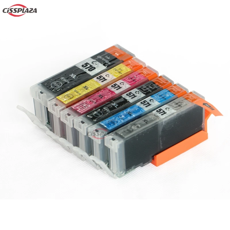

CISSPLAZA 6PCS PGI570 570XL CLI571 compatible ink cartridges for Canon TS9050 TS 9055 8050 8051 8052 8053 MG7750 7751 7752 7753