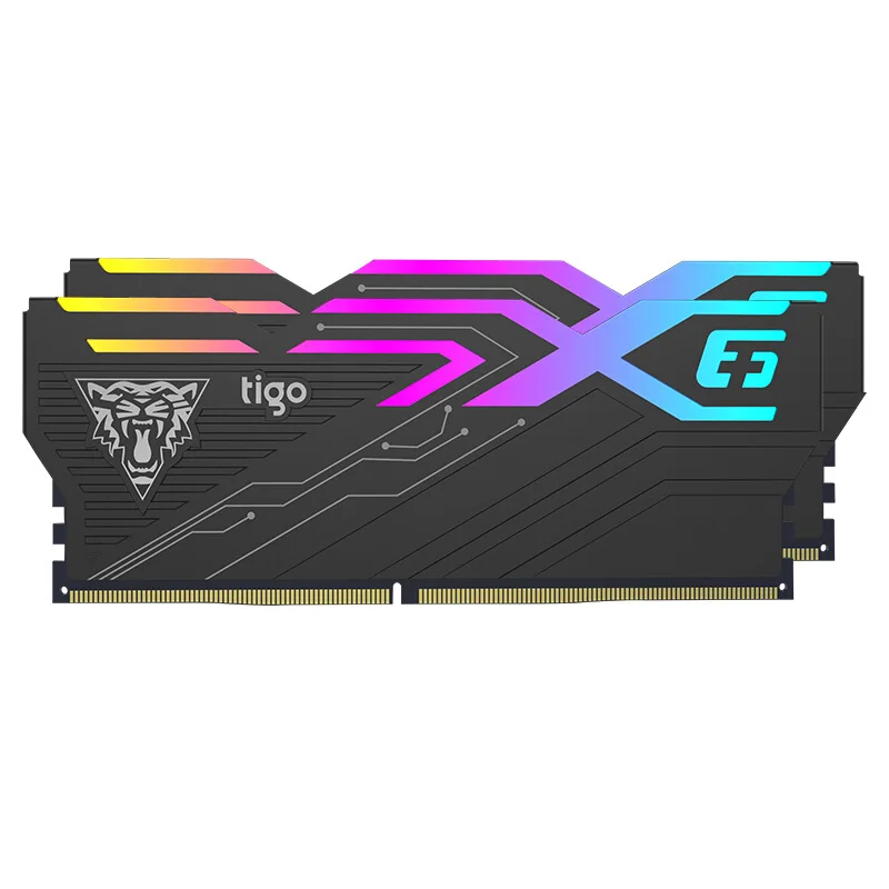 

Tigo High-end PC Gaming Memory RAM 16 GB DDR4 3200 MHz Brand Chips DRAM for Desktop XMP Overclock X6 Light LED