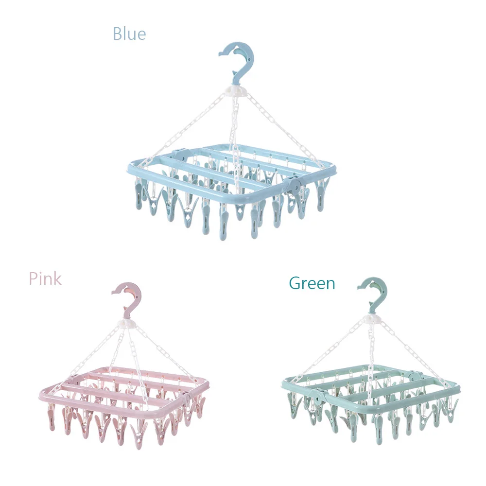 36 Clip Folding Drying Rack Underwear Socks Clip Multi-functional Clothes Rack Hot Sale High Quality 2019 New Patterns