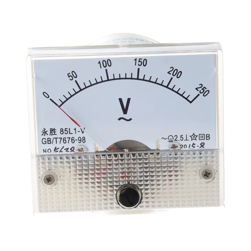 ELEG- 85L1 AC 0-250V Rectangle Analog Volt Panel Meter Gauge