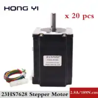 20 PC Nema23 ステッピングモータ FL57STH76-2804A (23HS8430) 4-鉛 270oz-in 76 ミリメートル 2.8A バイポーラ CE ISO ROHS CNC ルータ彫刻機