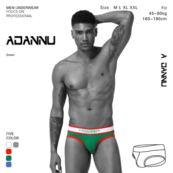 

ADANNU 5PC/LOT Sexy Men Underwear Men Jockstrap Men Briefs Cuecas Homme Underpants Brief Pouch Gay Mesh Bikini Slip Breathable