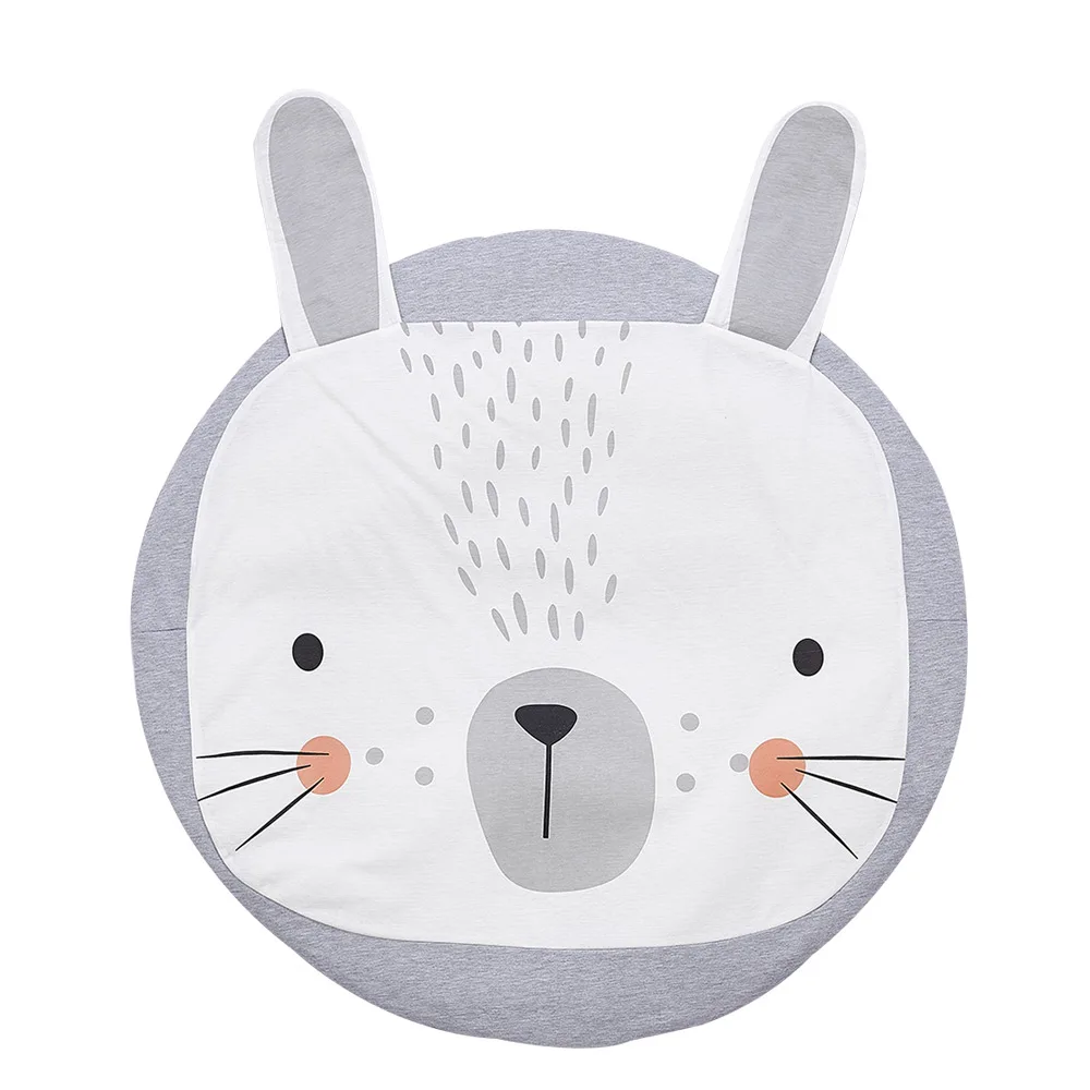 INS Baby Infant Play Mats Kids Crawling Carpet Floor Rug Baby Bedding Cartoon Blanket Cotton Children Room Decor Playmat 90CM