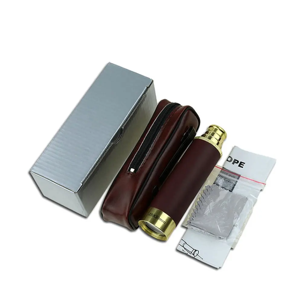 قراصنة الكاريبي 25x30 تلسكوب أحادي تلسكوب البصريات بحري النحاس المنظار البحرية في الهواء الطلق التخييم