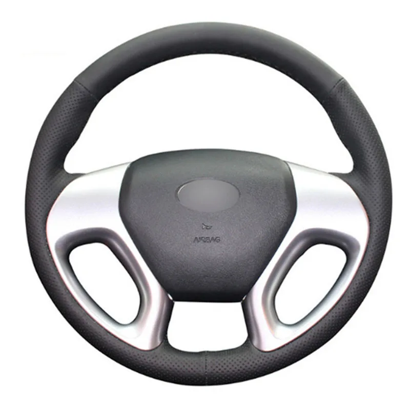

DIY Sewing-on PU Leather Steering Wheel Cover Exact Fit For Hyundai ix35 Tucson 2011-2015