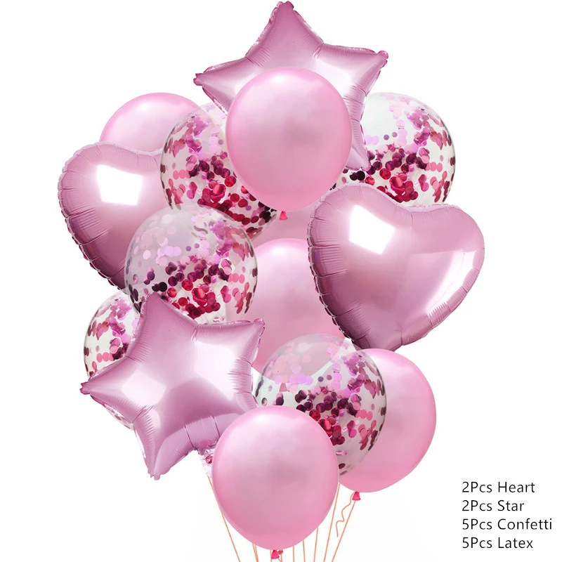 Новое свадебное украшение Mr Mrs Love воздушный шар для невесты, кольцо с бриллиантами, свадебный воздушный шар для вечеринки, украшения для вечеринки сделанные своими руками - Цвет: Pink 14Pcs
