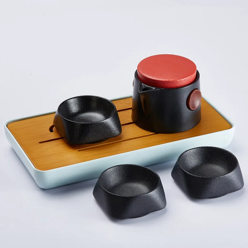  Travel tea set a pot of three cups portable tea sets travel tea sets Ceramic Kung Fu tea sets whole