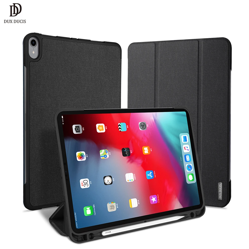 Смарт чехол для iPad Pro 11 DUX DUCIS из искусственной кожи флип чехол для Apple iPad Pro 11 дюймов выпуск с карандашом чехол с зажимом
