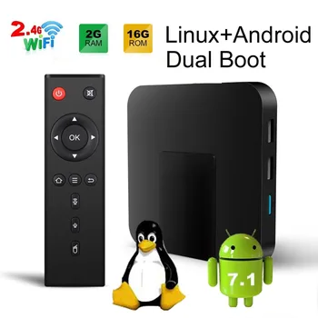 

ACEMAX Dual OS Android 7.1 and Linux LibreElec 8.2.1 OpenElec Linux KD Krypton Amlogic S905W Quad Core 2G RAM 16G ROM 2.4G WIFI