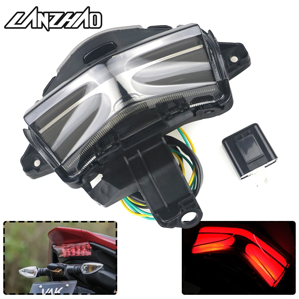 2018 New Motorcycle LED Tail Light Running Stop Brake Rear Warning
