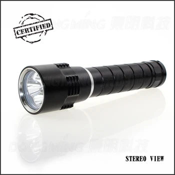 Best 5pcs Led Flashlight 4.2V Cree T6*3 LED Diving Light Waterproof Underwater Flashlight Torch On Two 18650 Or 26650 Batteries