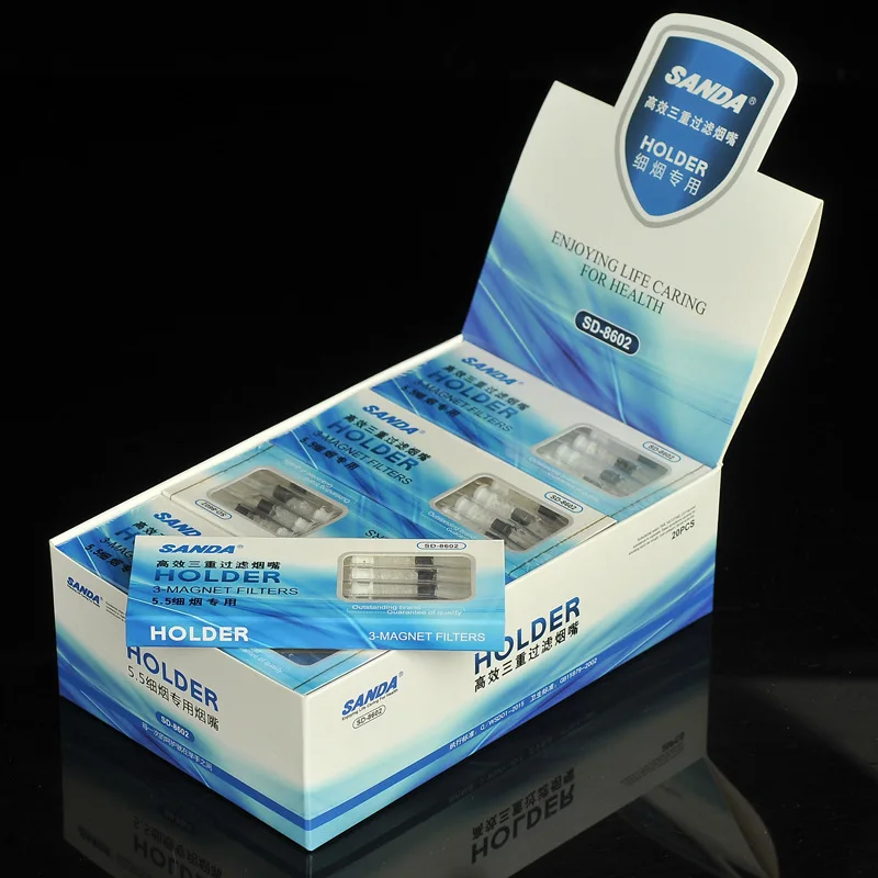 

3Boxes/lot Disposable Cigarette Holder Food Grade Magnet Grain Mouthpiece Tobacco Tar Filter Tips 5.5mm Cigarette Filtration For