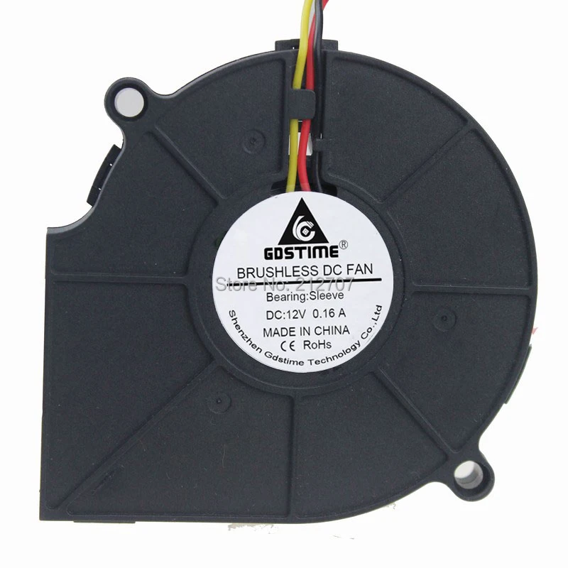 1 шт. 3 контактный вентилятор постоянного тока 12 В 75x75x15 мм 75 мм|dc cooling fan|cooling fanturbo