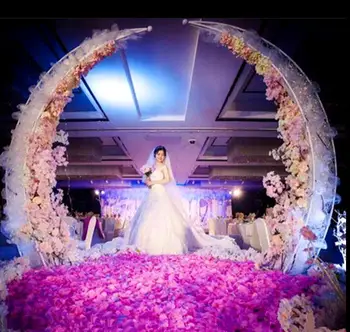 

New Wedding Iron Ivory Arch Projects Wedding Decoration Niujiao Gate Welcoming Area Stage Background Decoration Projects