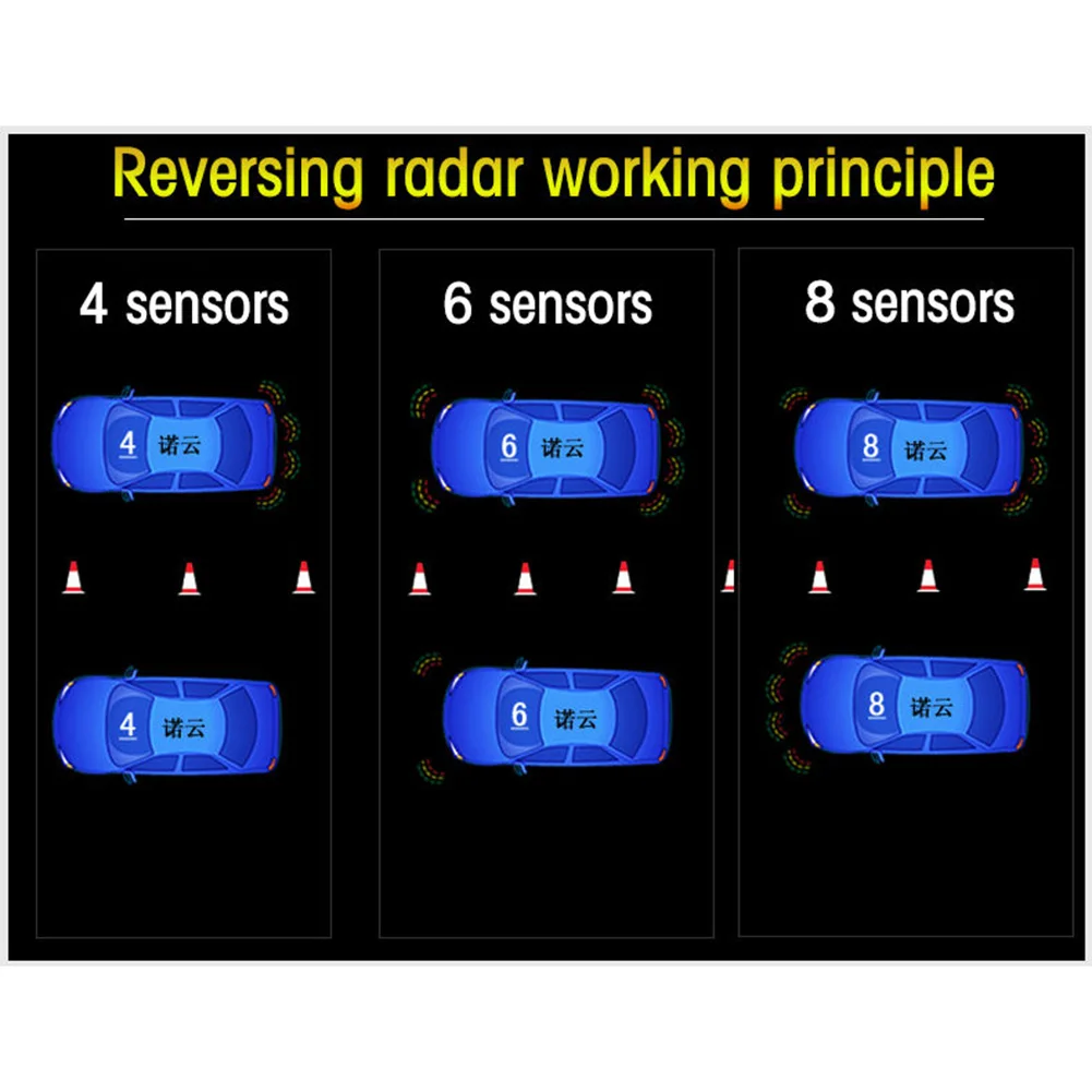 Датчик парковки 4 датчика реверсивный радар-детектор светодиодный цифровой автомобильный парковочный аварийный сигнал системы для всех автомобилей