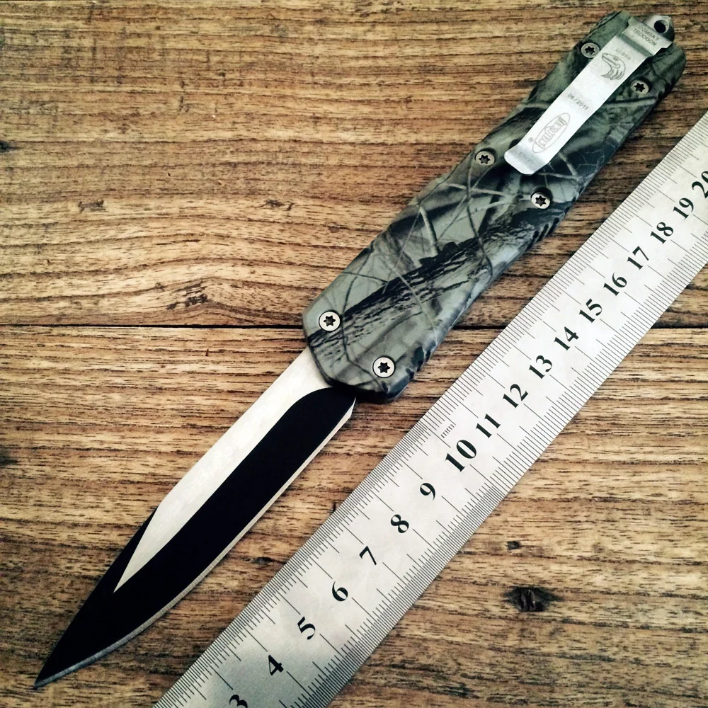 DX Top quality A07 Camping Knives 440C drop point Blade Zinc Aluminum