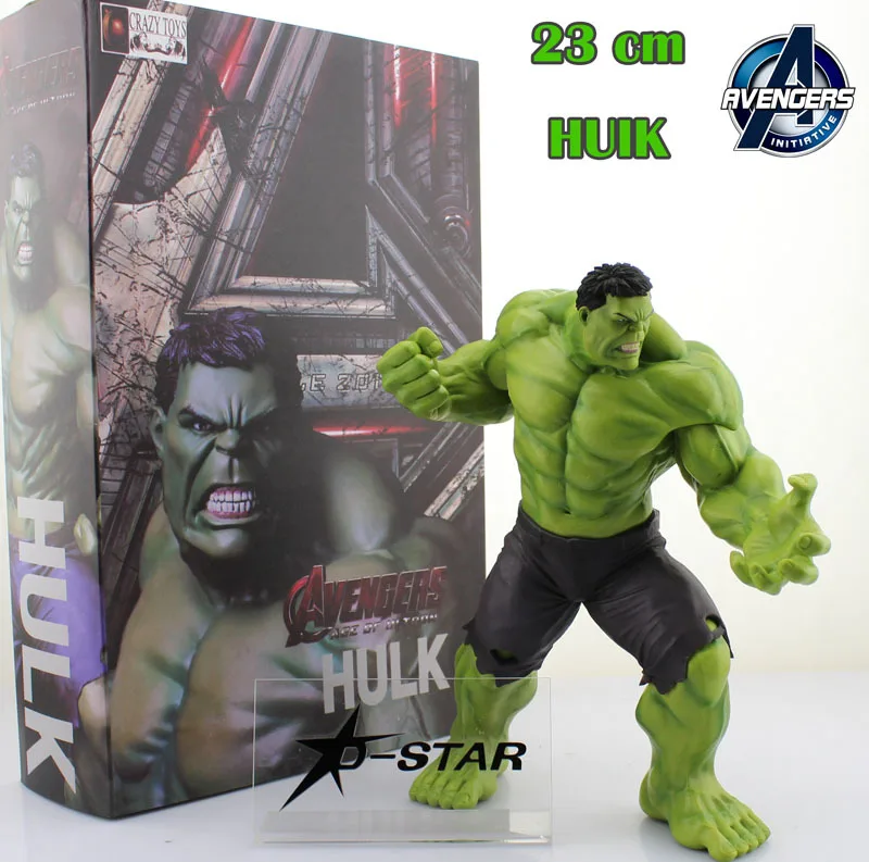 

Free Shipping Cool 9" The Avengers Age of Ultron Hulk Boxed 23cm PVC Action Figure Collection Model Doll Toy Gift